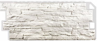 Фасадная панель FINEBER Скала Мелованный Белый 1094*459 фото Центр Металлокровли