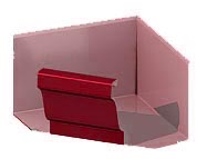 Угол желоба 120х86 внутренний RAL P363 (Вишня) фото Центр Металлокровли