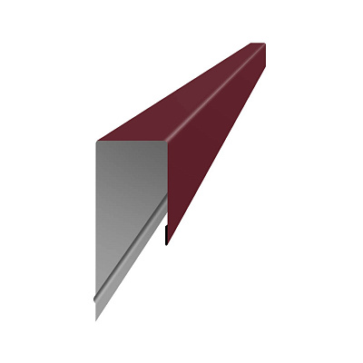 Планка заборная П-образная 10мм RAL3005 Красное Вино 3.00 м