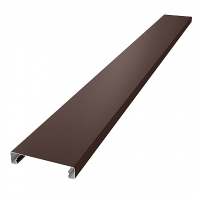 Ламель Металлопланкен ОСНОВА 100мм на 20мм RAL8017 Шоколад