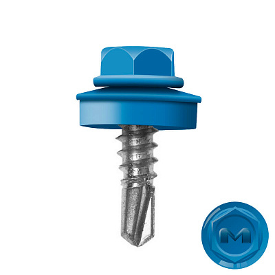 Саморез кровельный DAXMER по металлу RAL5015 Небесно-Голубой 5,5 19мм