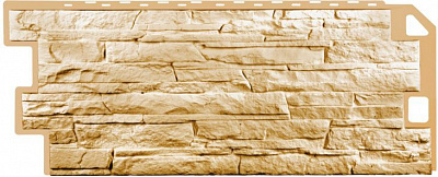 Фасадная панель FINEBER Скала Песочный 1094*459 фото Центр Металлокровли