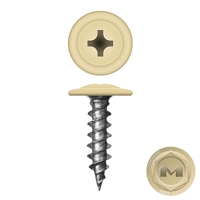 Caморез ПШ по дереву 4,2х32 RAL1014 Бежевый прессшайба