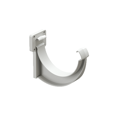 Кронштейн желоба пластиковый Дёке ЛЮКС пломбир фото Центр Металлокровли