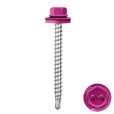 Саморез кровельный DAXMER по дереву RAL4006 Пурпурный 4,8 50мм