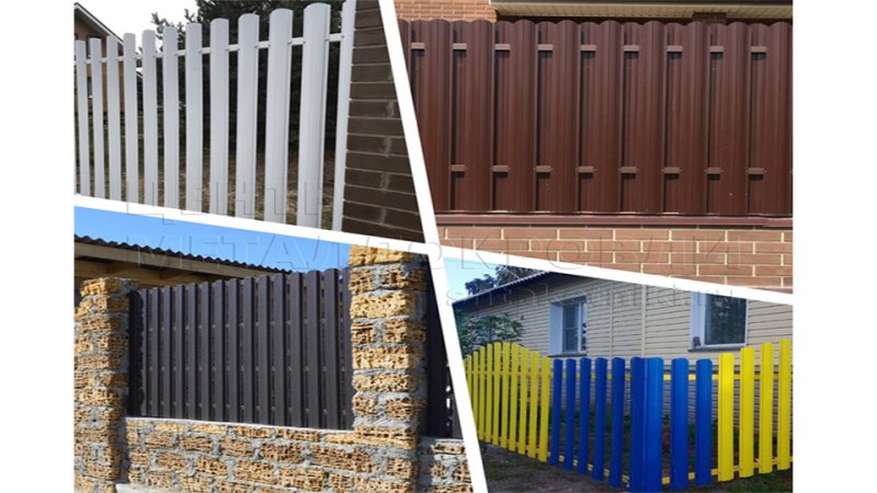 Заборы из металлического штакетника