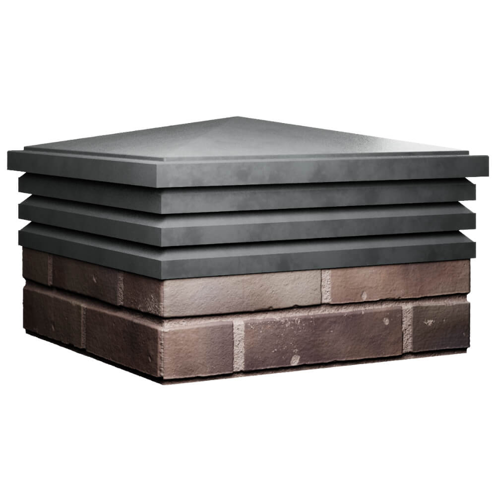 Колпак Бона Серый с посадкой 2х2 кирпича (513х513мм) фото 2