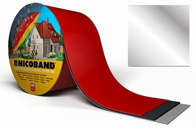 Лента NICOBAND Серебристая 3м*15 см самоклеящаяся фото Центр Металлокровли