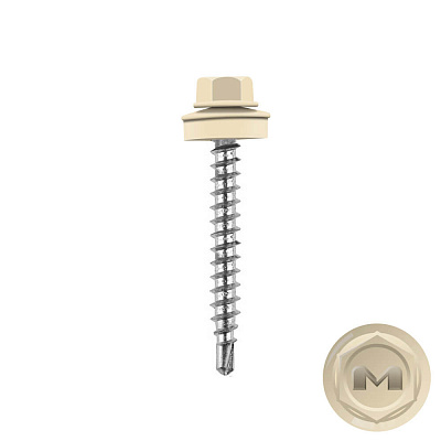 Саморез кровельный DAXMER по дереву RAL1015 Слоновая кость 4,8 35мм