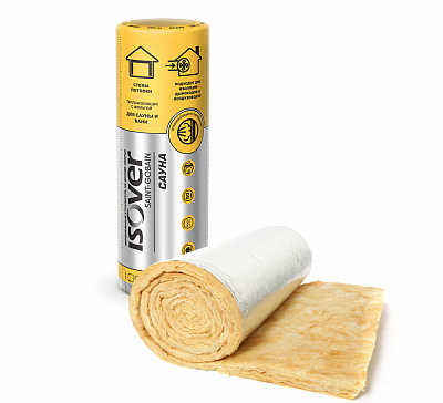 Утеплитель ИЗОВЕР Сауна-50/Е/К-50*1200*12500  1рул. 15м2, 0,75м3 фото Центр Металлокровли