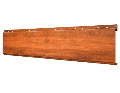 Линеарная потолочно-стеновая панель ГЛАДКАЯ Кедр Темный 3Д SteelArt Россия