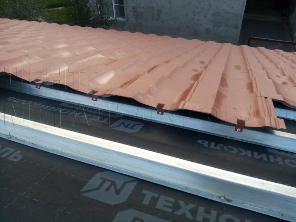 Металлочерепица Геркулес 8004 терракотовый Стальной Бархат от Центра Металлокровли в Твери