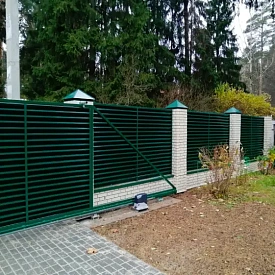 Забор жалюзи ЭКО-Z RAL6005 Зеленый Мох двусторонний