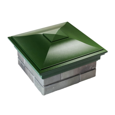 Колпак на столб забора MONBLAN Зеленый 1,5х1,5 еврокирпича (0.7НФ) 4