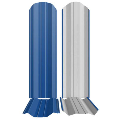 Штакетник металлический ЭКО М-образный 95мм RAL5005 Синий Сигнал фото профиля