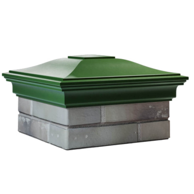 Колпак на столб забора MONBLAN Зеленый 1,5х1,5 кирпича 2