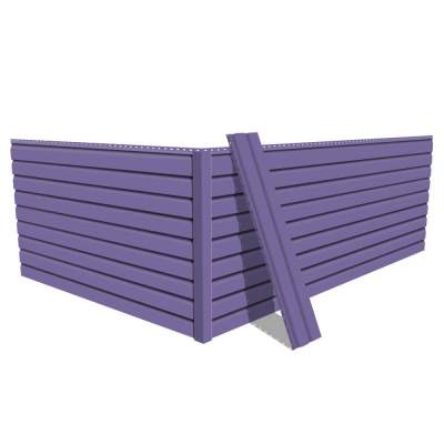 Фото сайдинга металлического (металлосайдинга) Корабельная доска RAL4005 Сиреневый для фасада дома